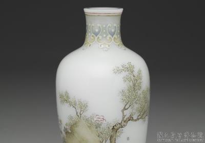 图片[3]-Glass vase with “Mother Tutoring Her Child in Autumn” motif in falangcai painted enamels, Qianlong reign (1736-1795), Qing dynasty-China Archive